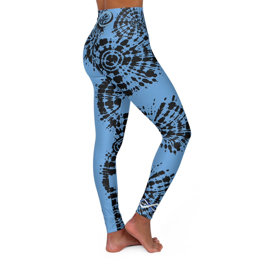 “Limitless” High Waisted Leggings (Light Blue Tie Dye)