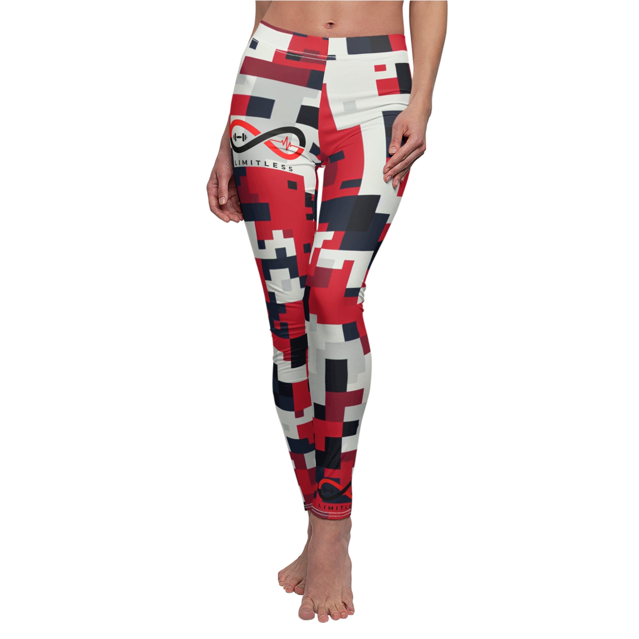“Limitless” Digital Women's Leggings (Red)