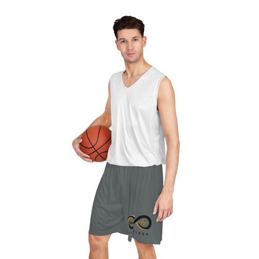 “Limitless” Basketball Shorts (AOP): Grey