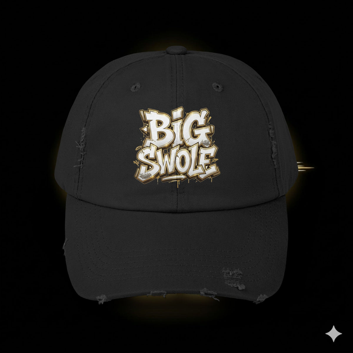 “Big Swole” Unisex Distressed Cap
