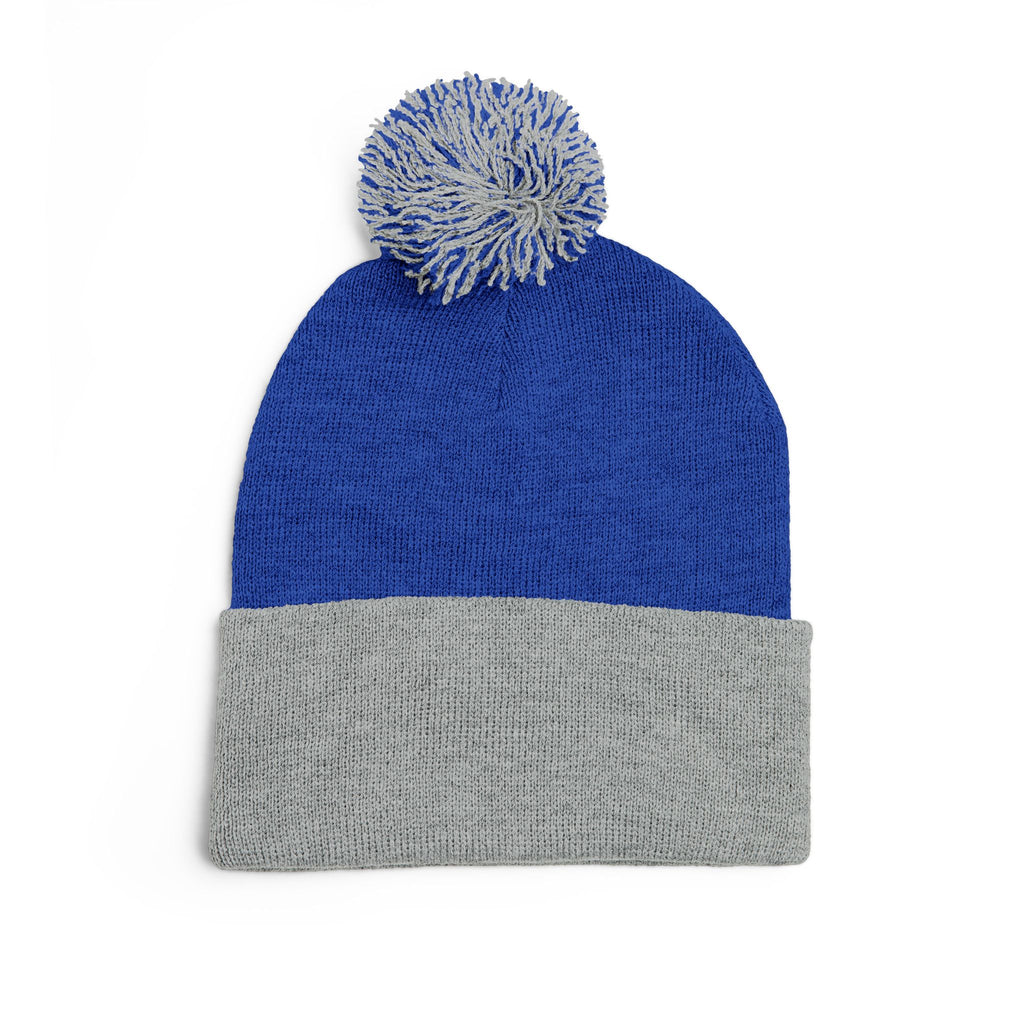 “Limitless” Pom-Pom Knit Cap (Embroidery)