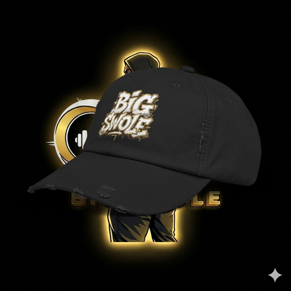 “Big Swole” Unisex Distressed Cap