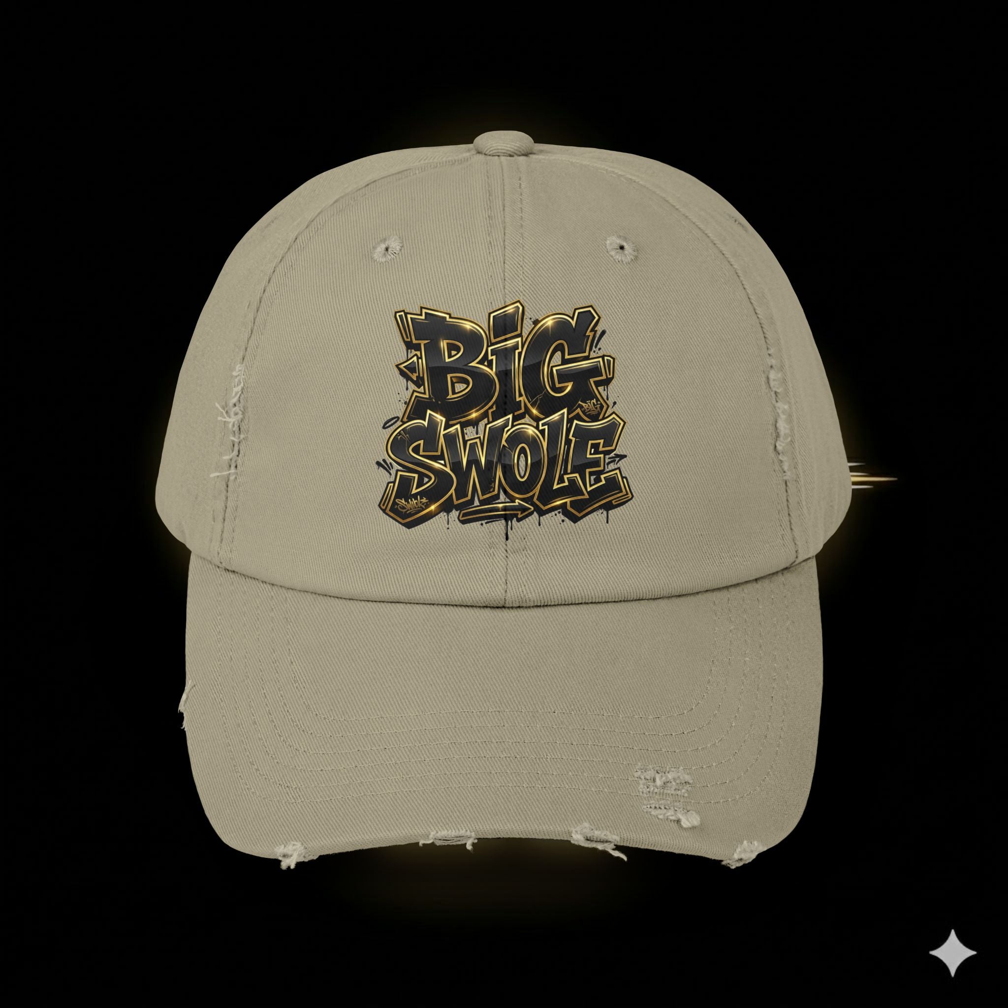 “Big Swole” Unisex Distressed Cap