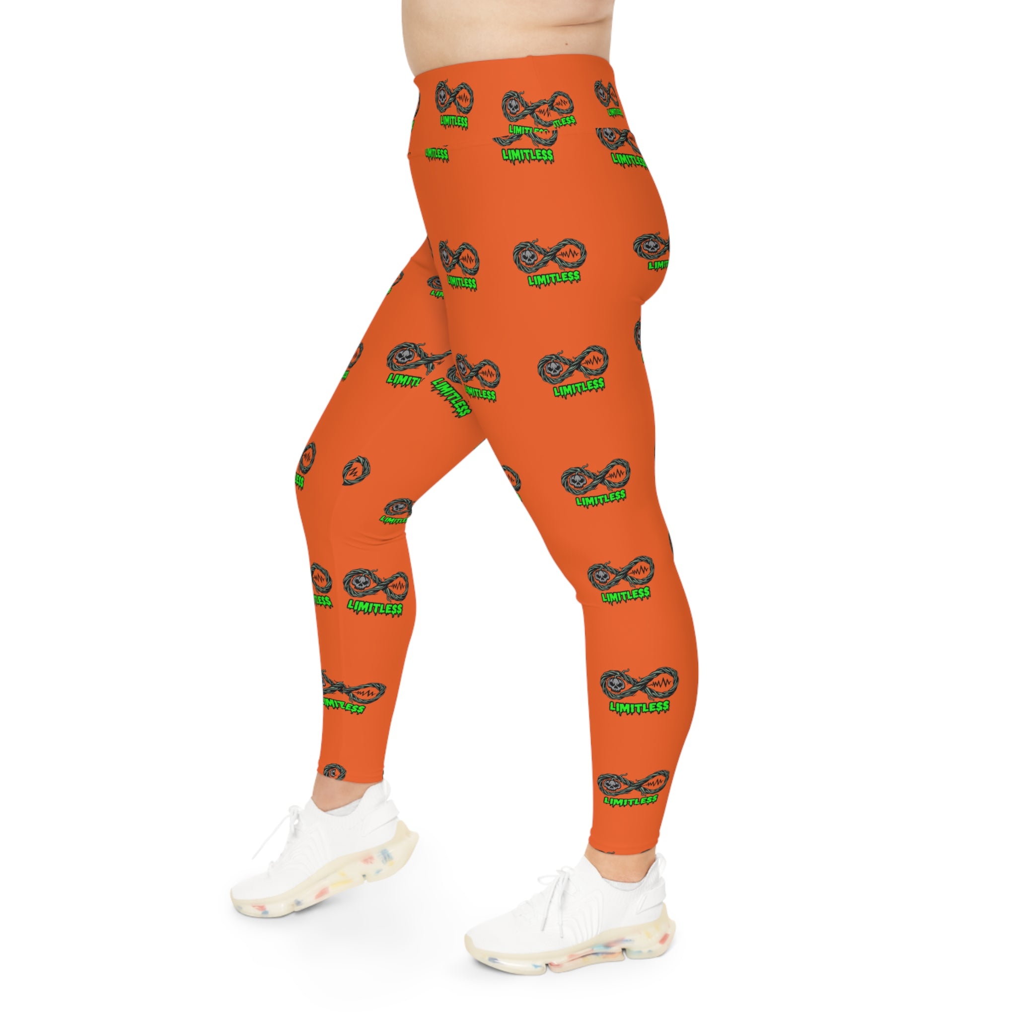 “Limitless” More to Love Halloween Leggings (Orange)