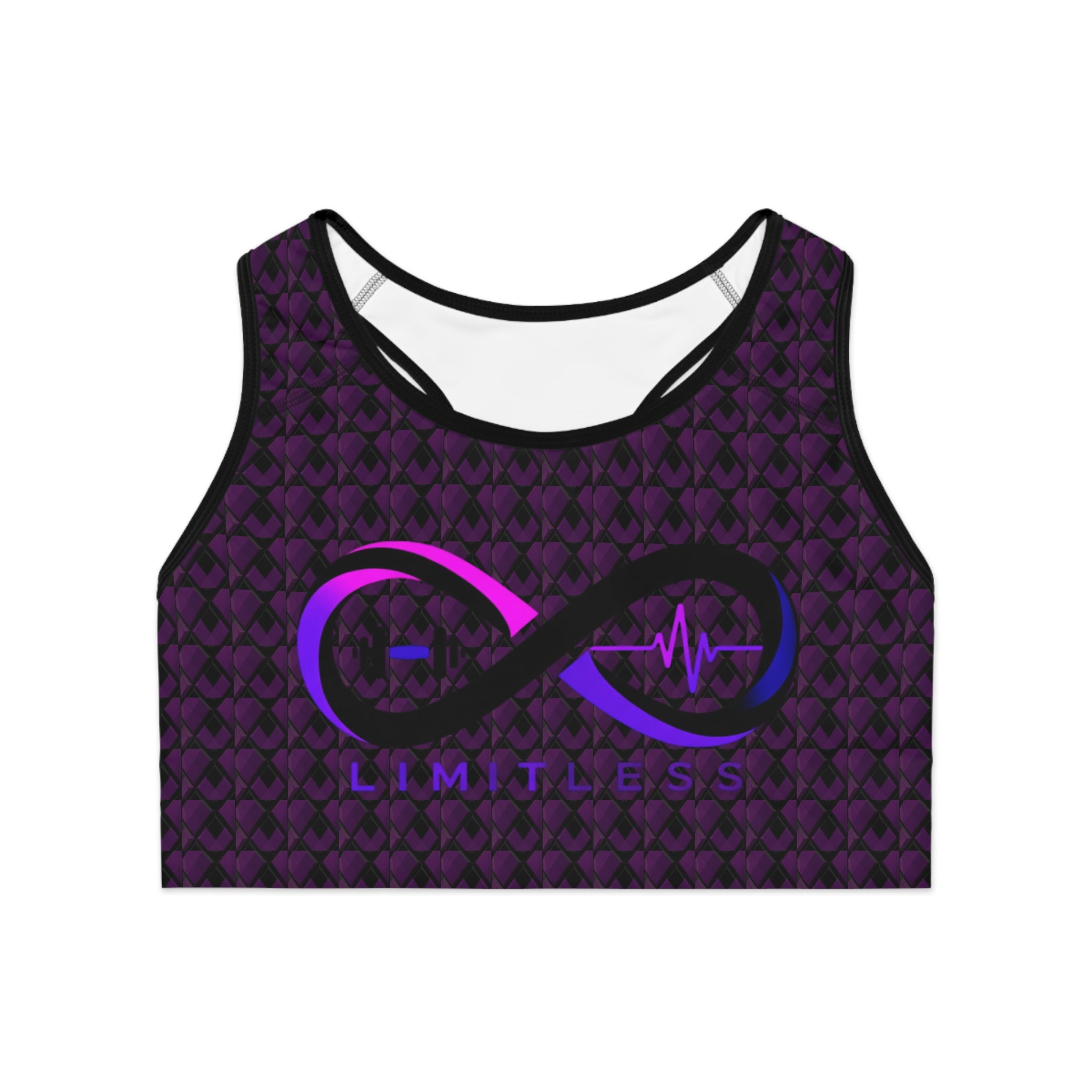 “Limitless” Diamond Sports Bra (Purple)