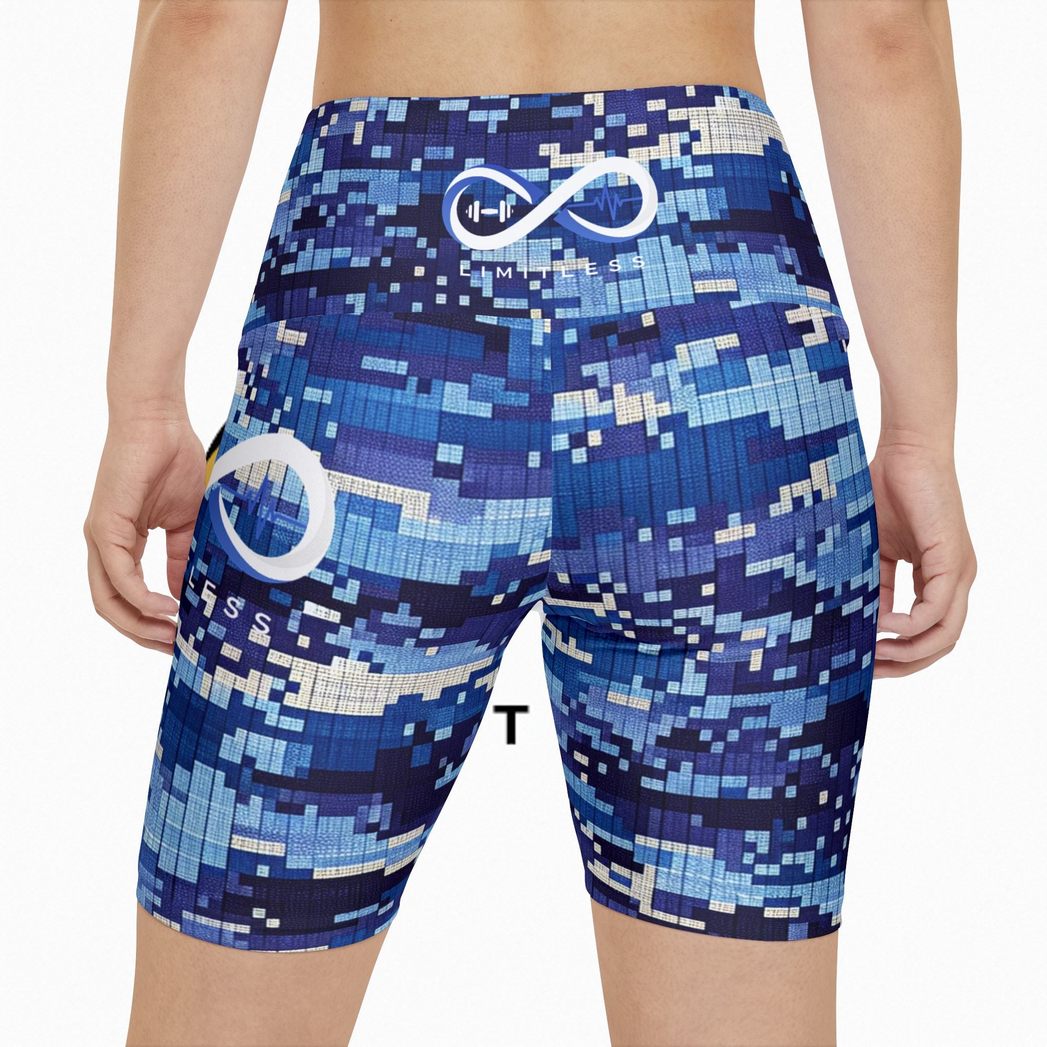 “Limitless” Camo Women's Bike Shorts (Blue)