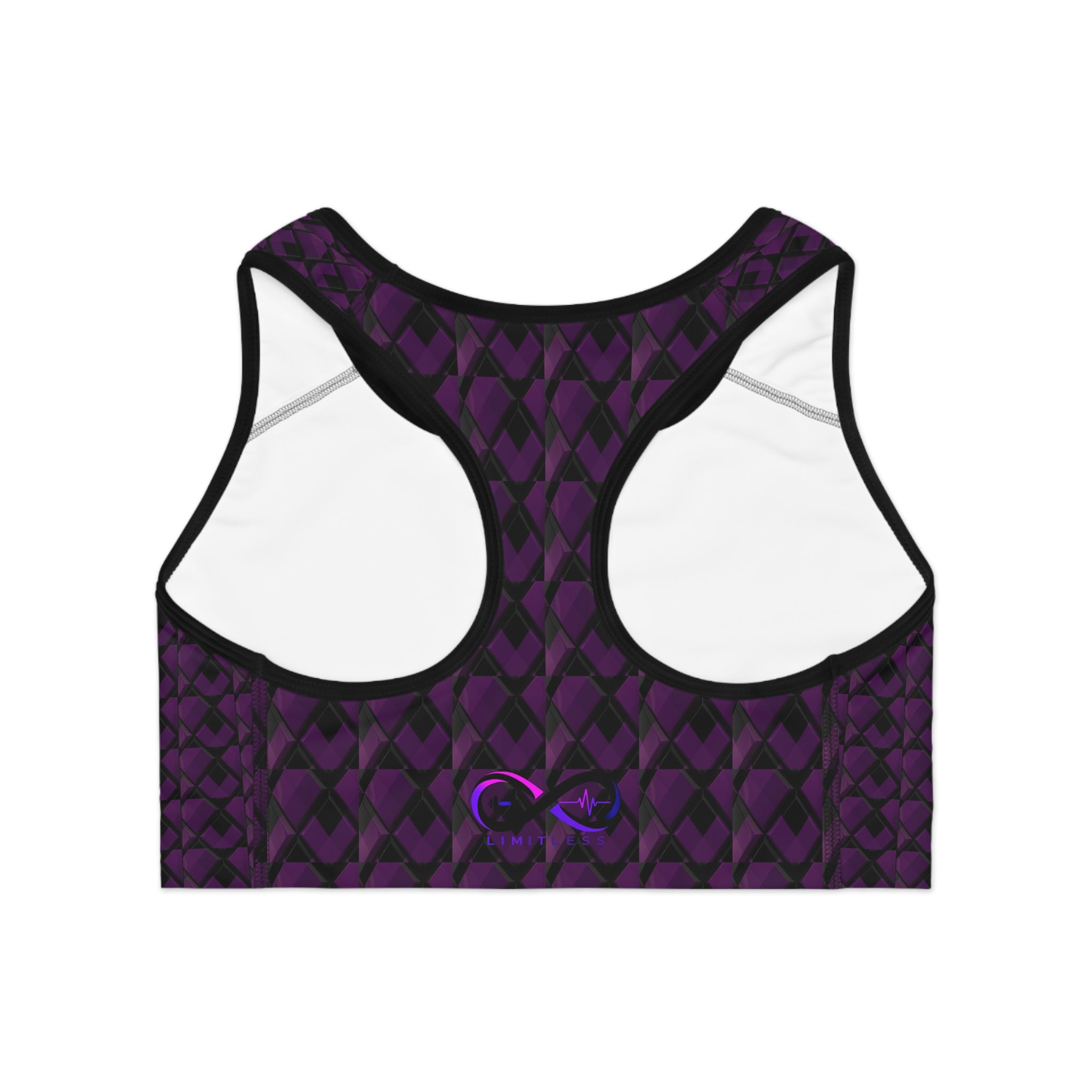 “Limitless” Diamond Sports Bra (Purple)