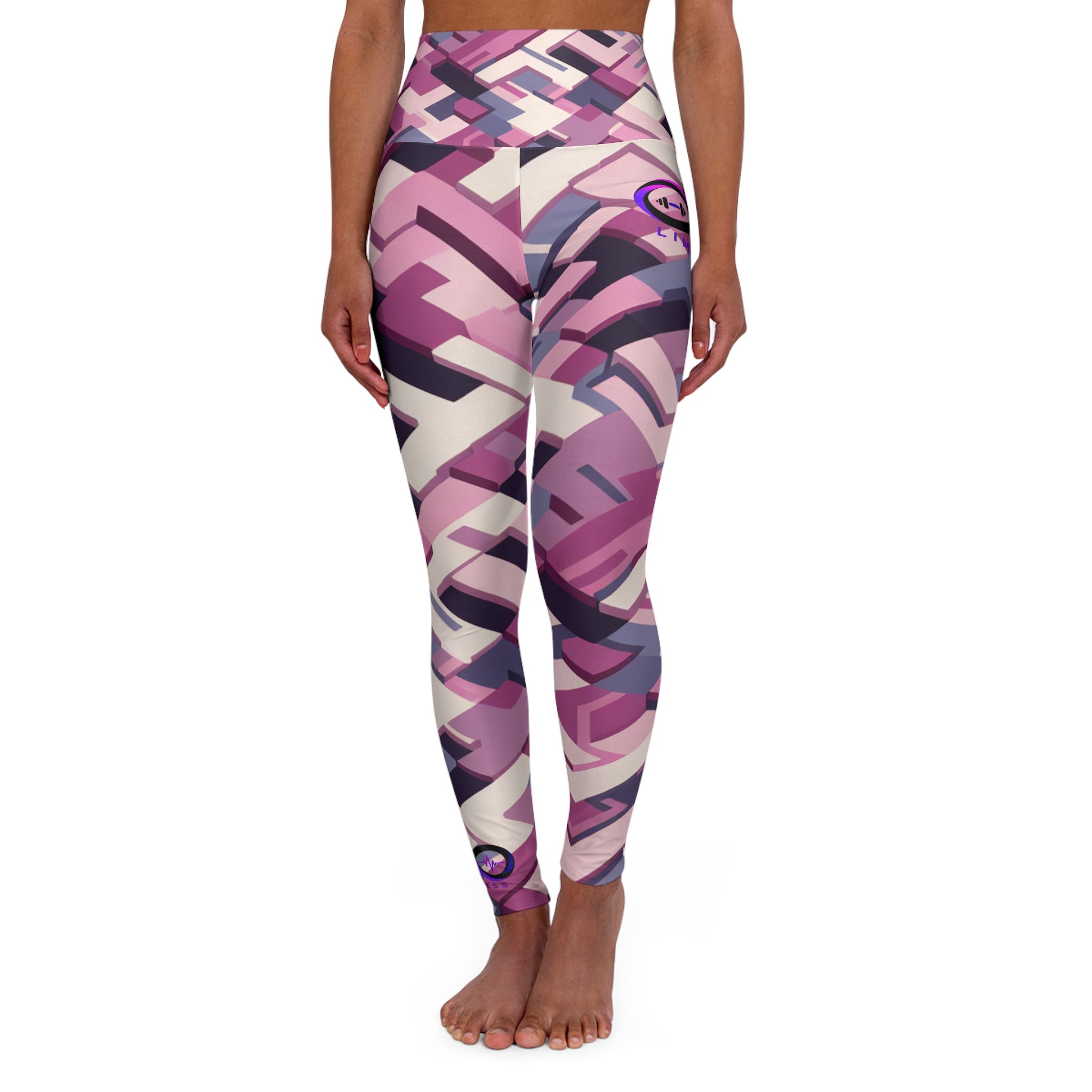 “Limitless” Digital High-Waisted Leggings (Pink)