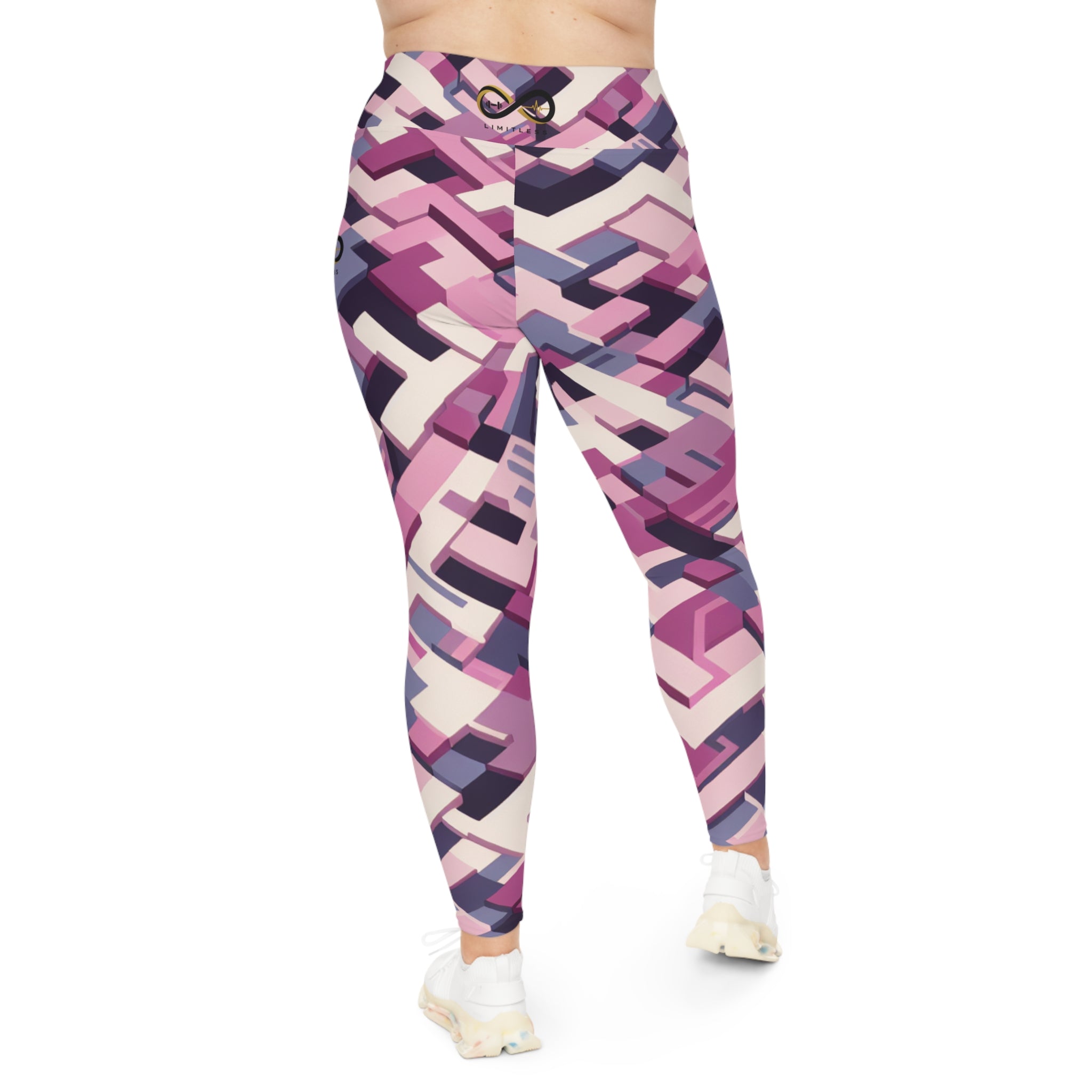 “Limitless” Digital More to Love Leggings (Pink)