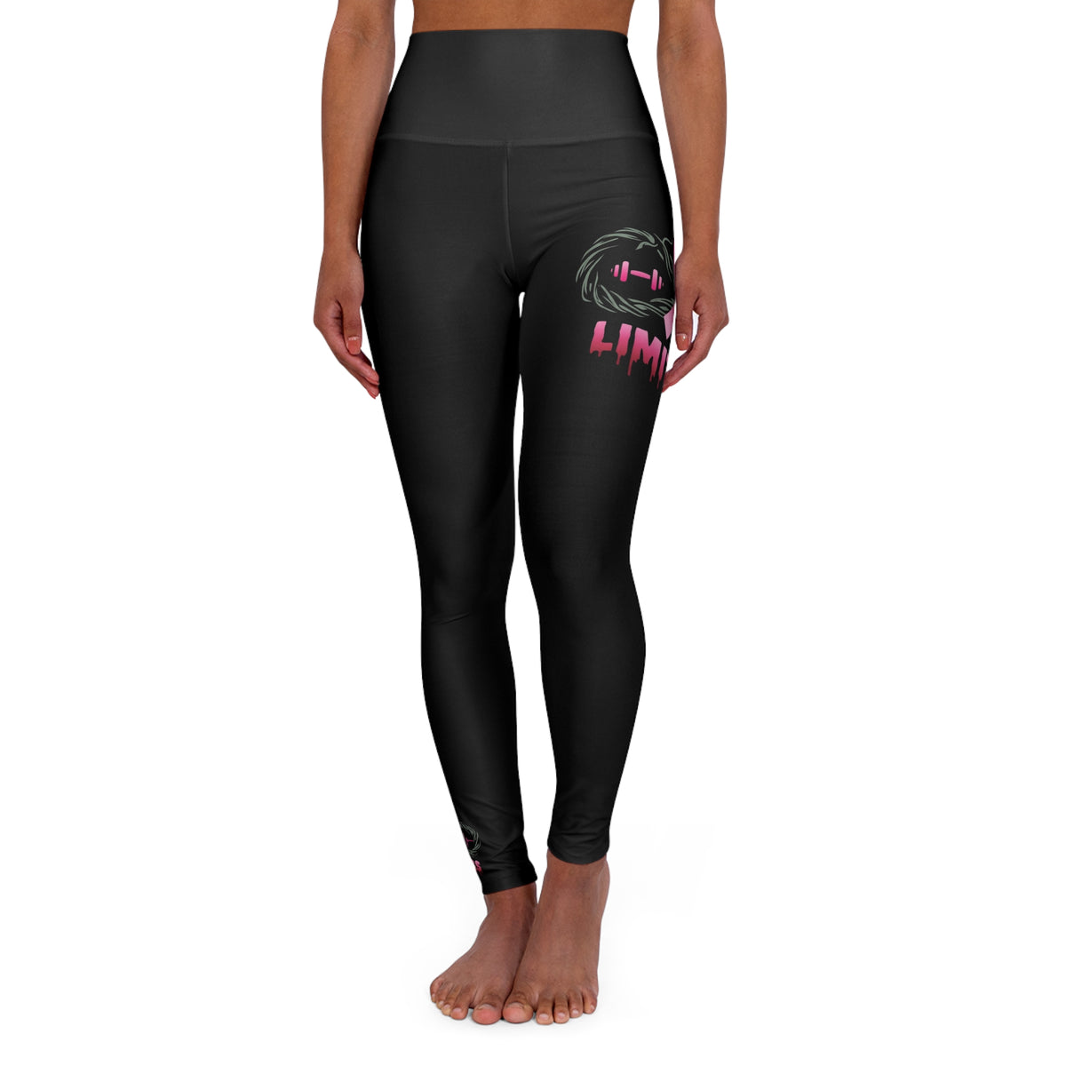 “Limitless” Breast Cancerween High-Waisted Leggings