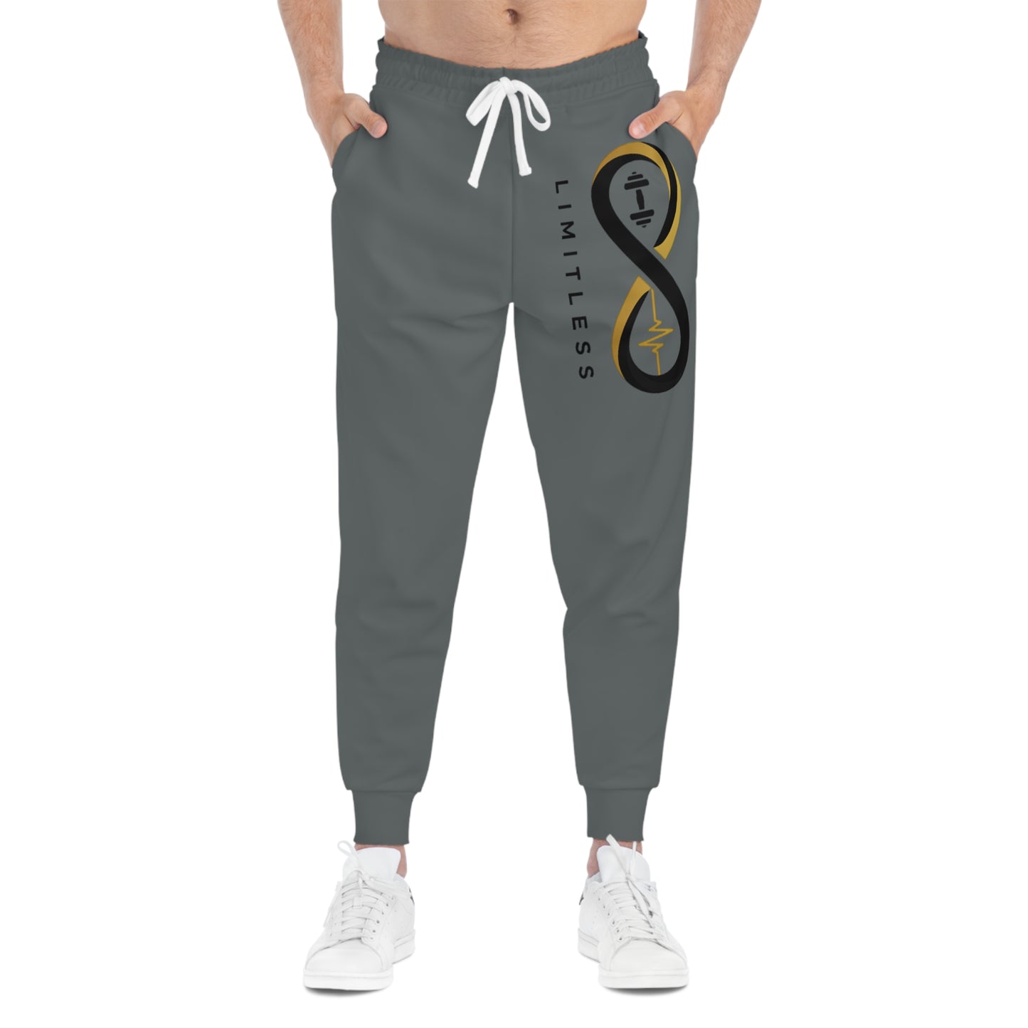 “Limitless” Athletic Joggers (AOP): Dark Grey