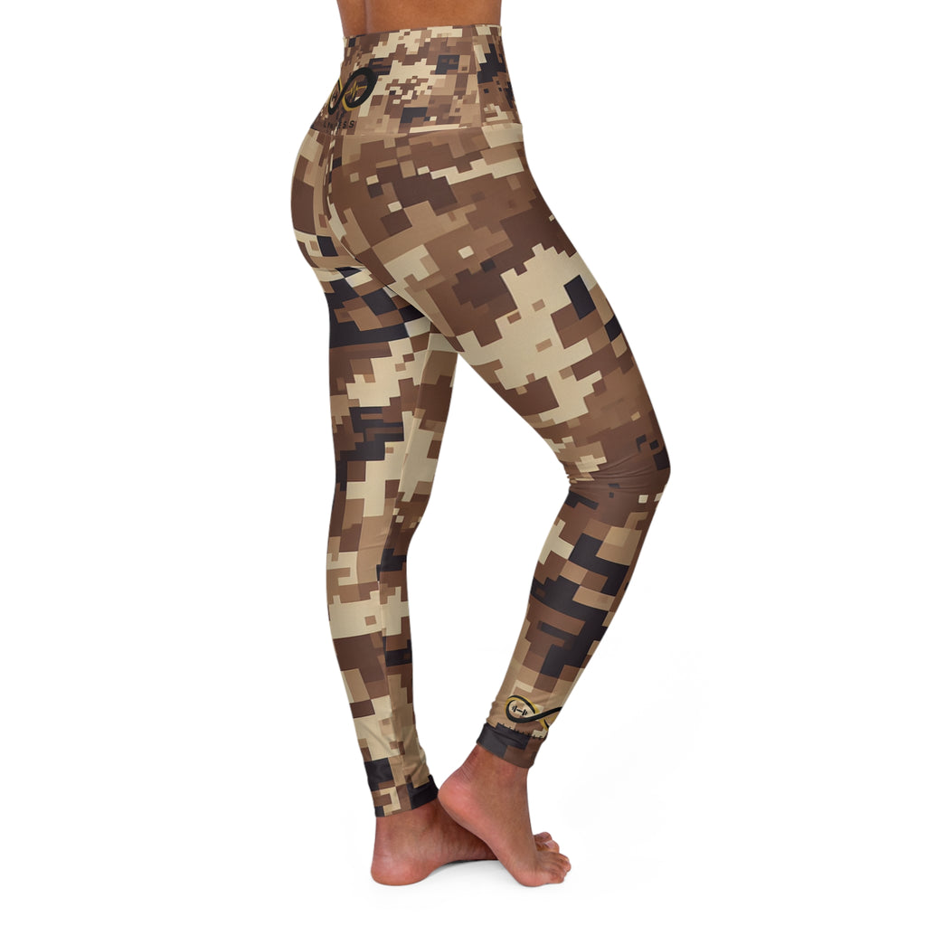 “Limitless” Camo High-Waisted Leggings (Brown)