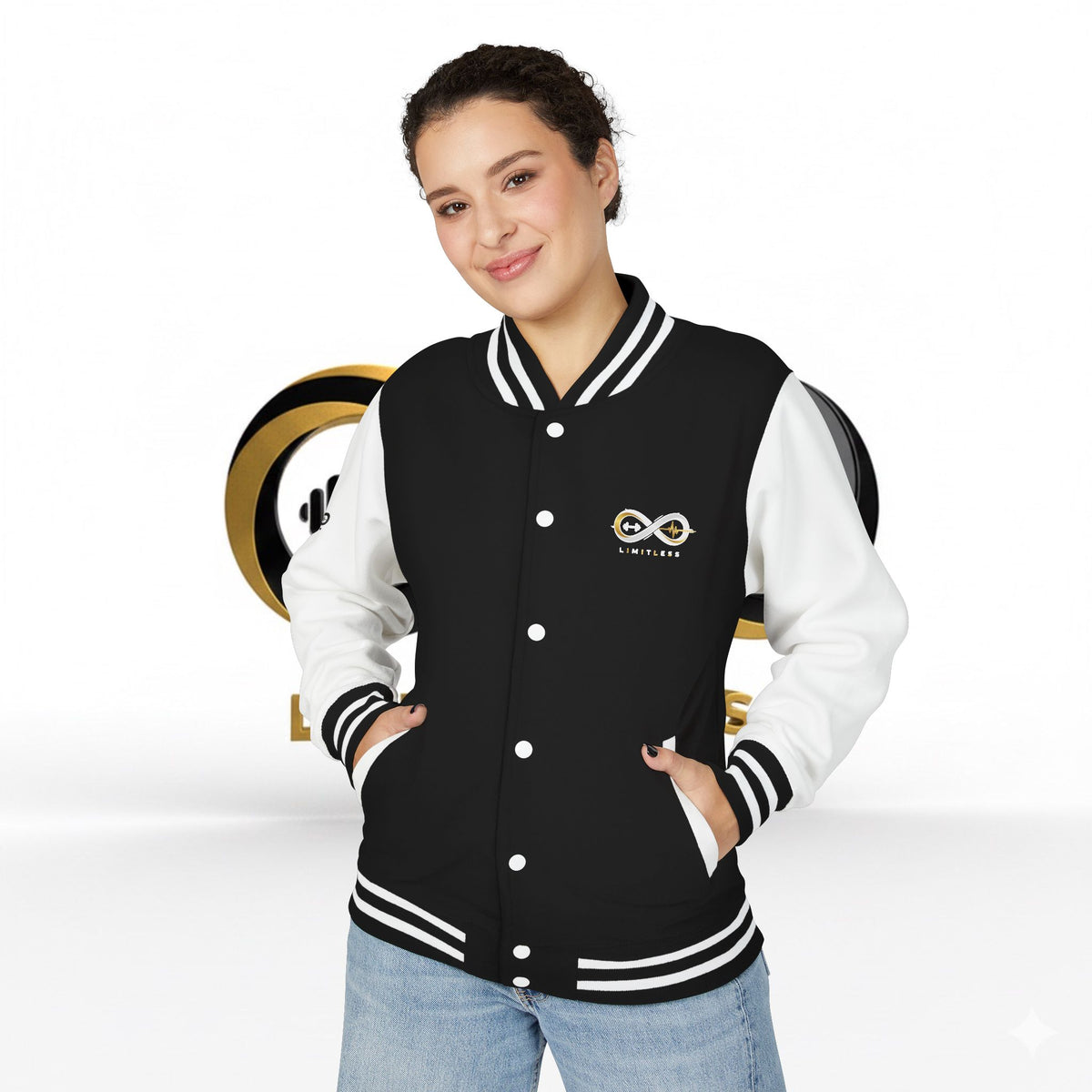 “Limitless” Unisex Heavyweight Letterman Jacket