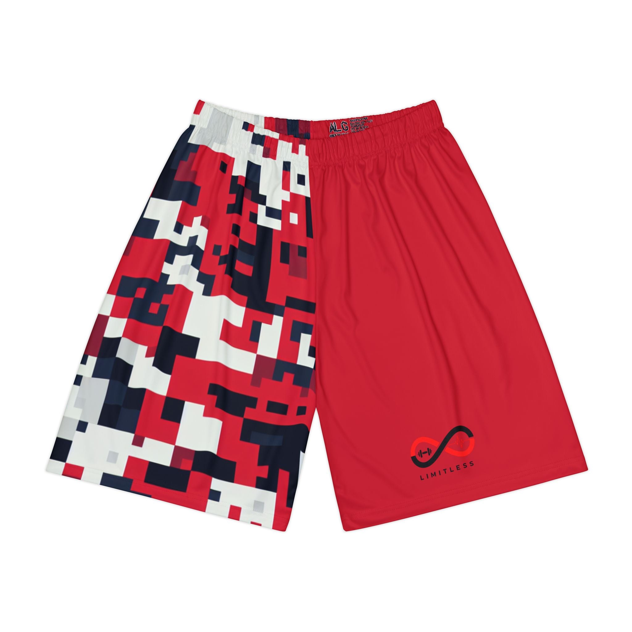 “Limitless” 50/50 Basketball Shorts (Red)