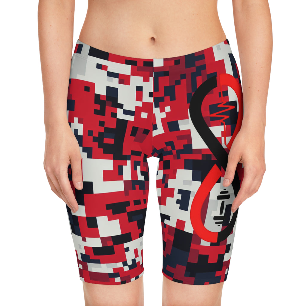 “Limitless” Digital Women's Bike Shorts (Red)