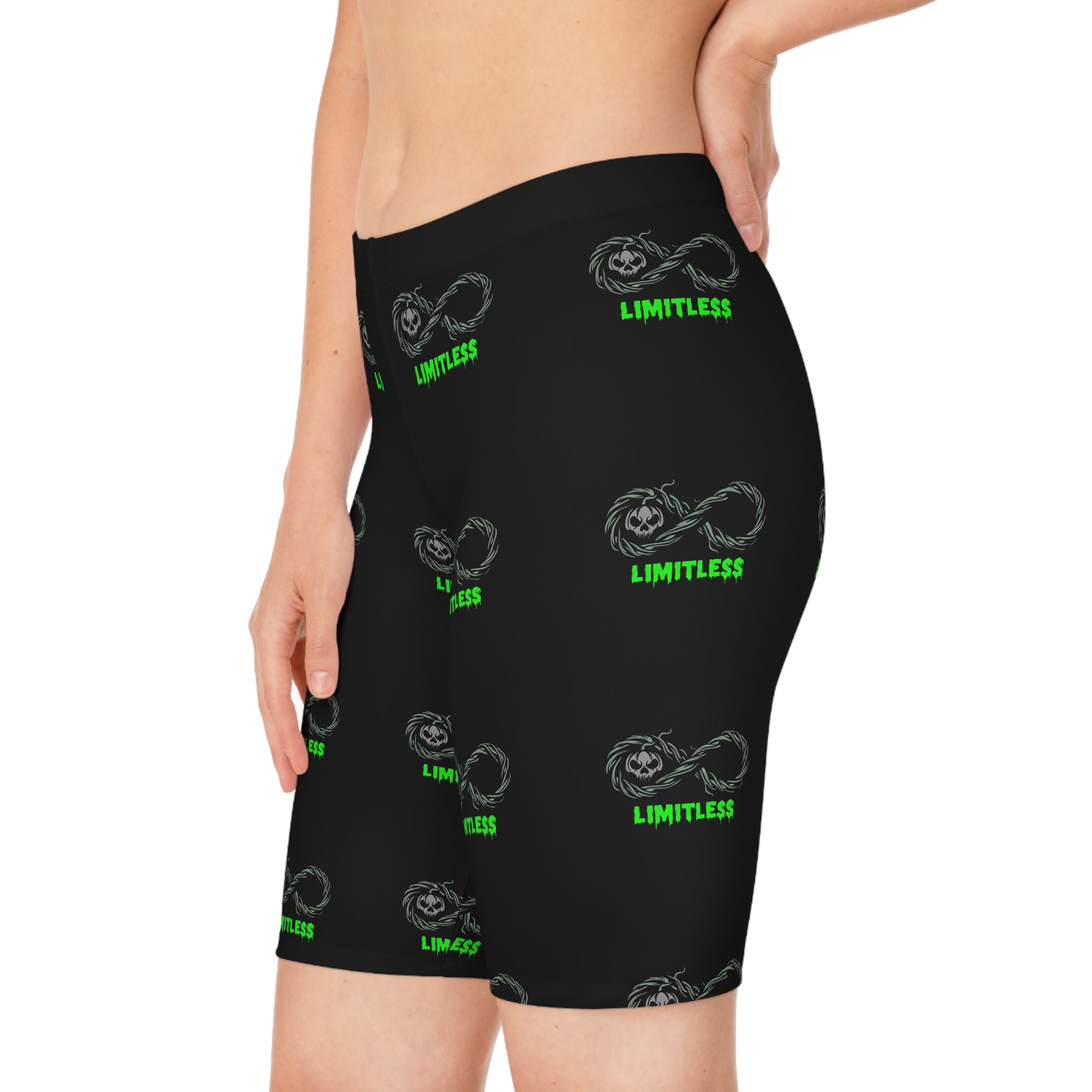 “Limitless” Halloween Women's Bike Shorts (Black)