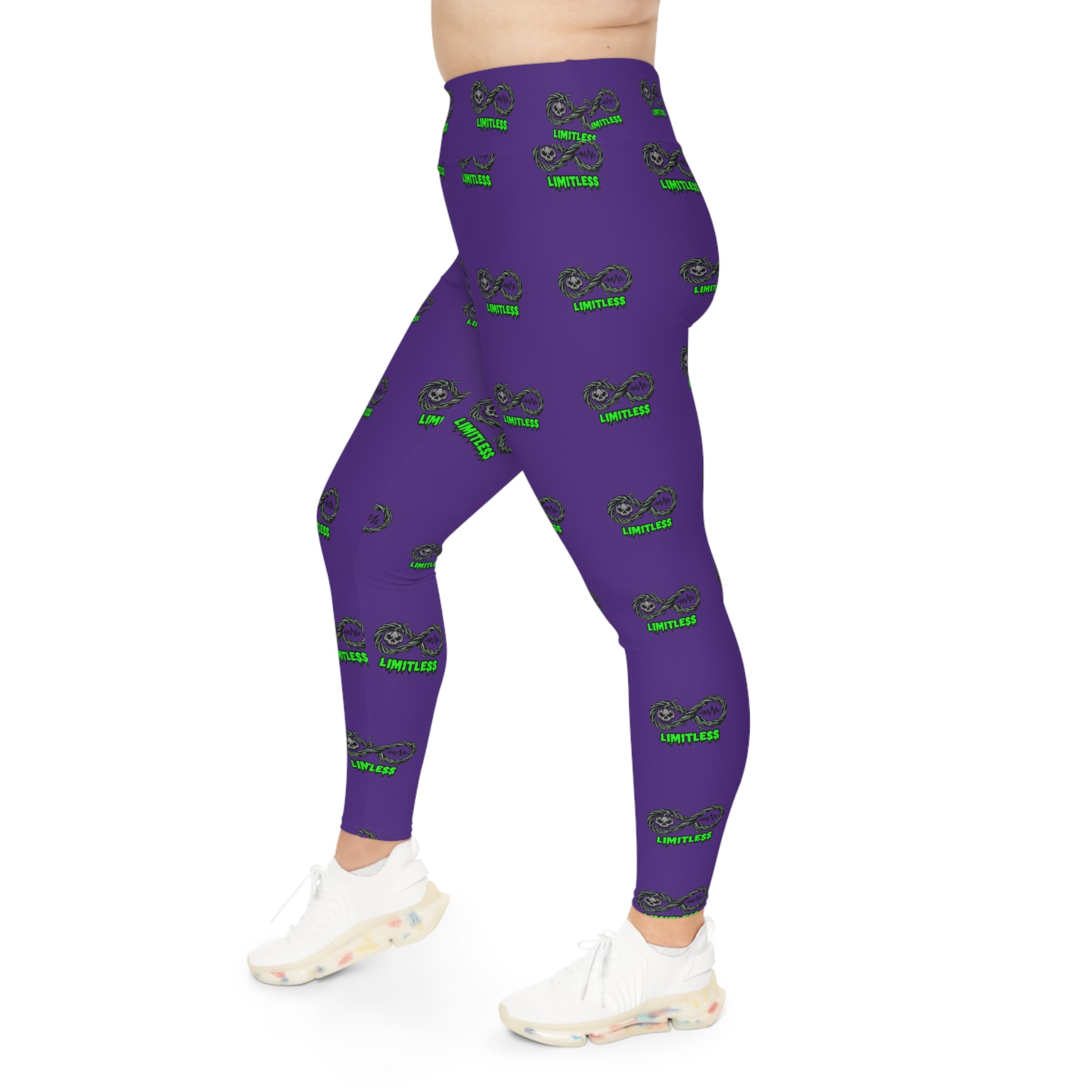 “Limitless” More to Love Halloween Leggings (Purple)