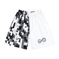 “Limitless” 50/50 Basketball Shorts (Black & White)