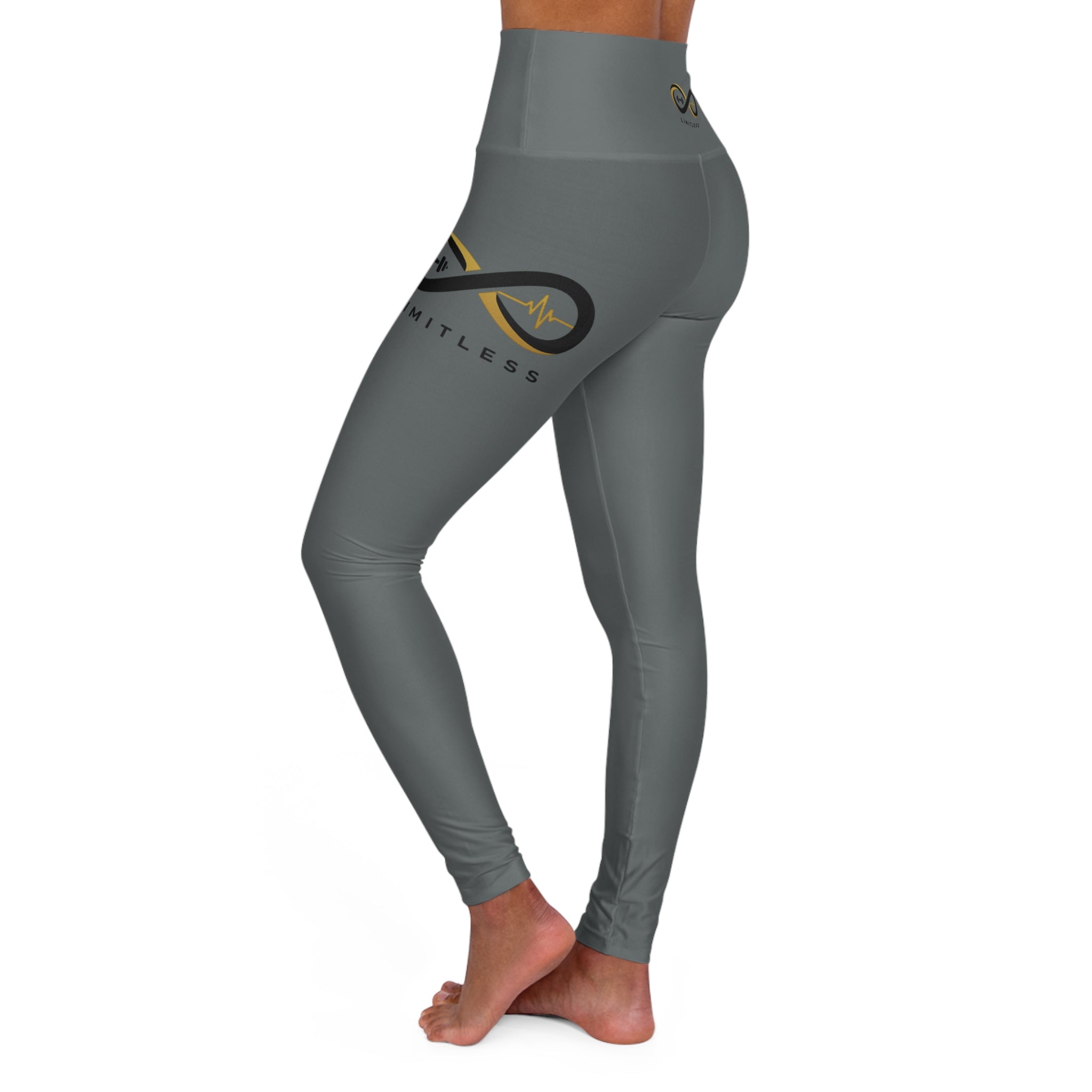 “Limitless” High-Waisted Leggings (Gray)