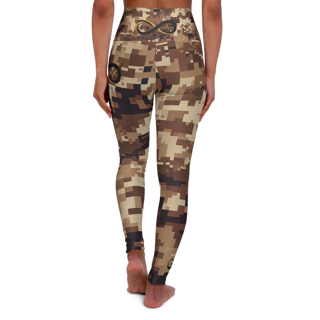 “Limitless” Camo High-Waisted Leggings (Brown)