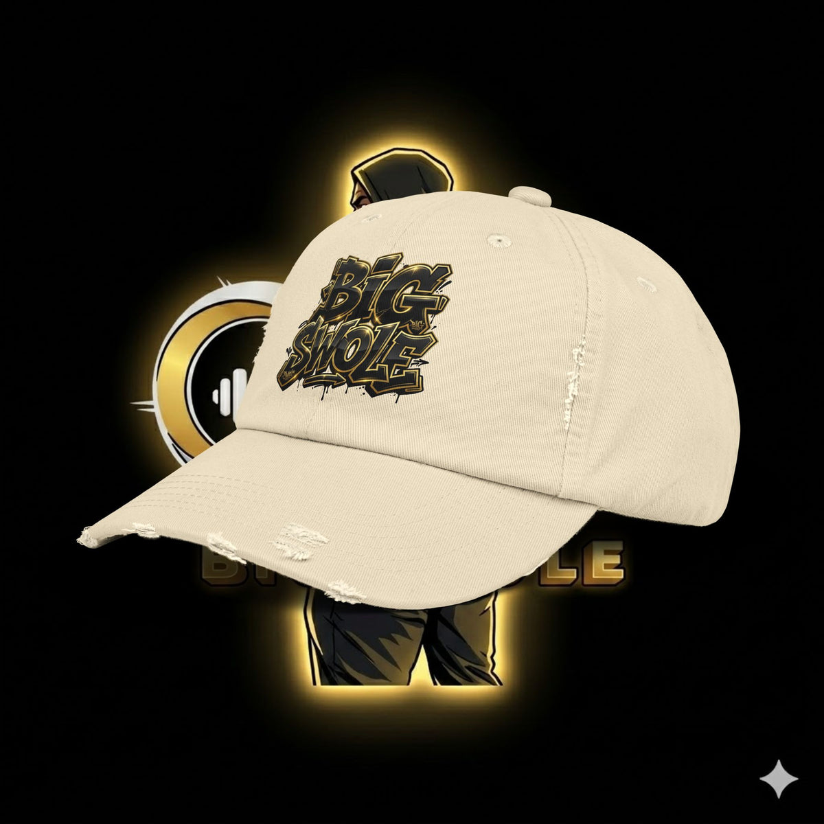 “Big Swole” Unisex Distressed Cap