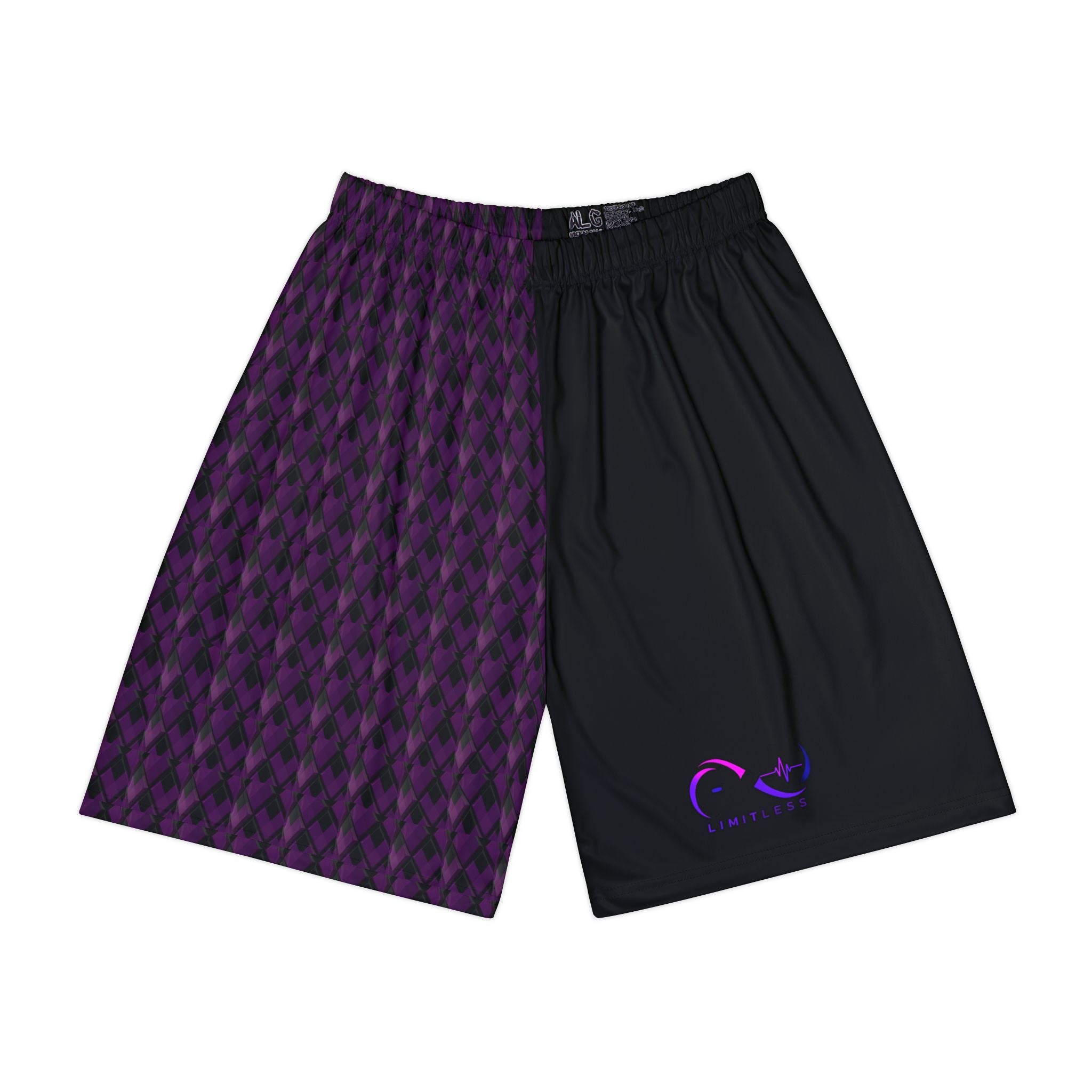 “Limitless” 50/50 Basketball Shorts (Purple)