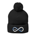 “Limitless” Pom-Pom Knit Cap (Embroidery)