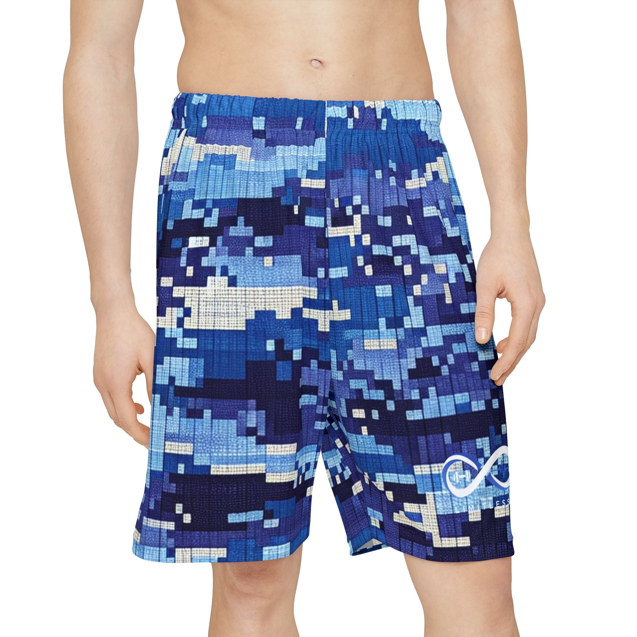 “Limitless” Camo Basketball Shorts (Blue)