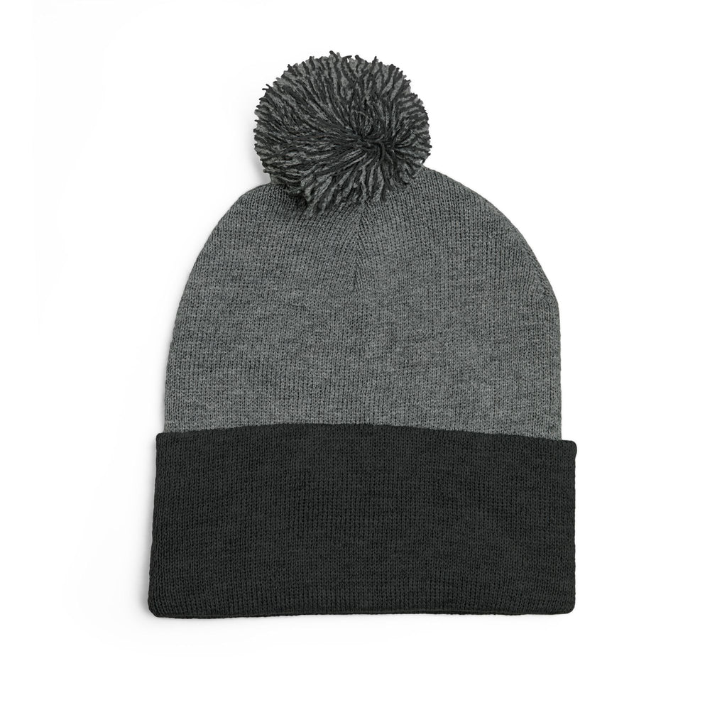 “Limitless” Pom-Pom Knit Cap (Embroidery)