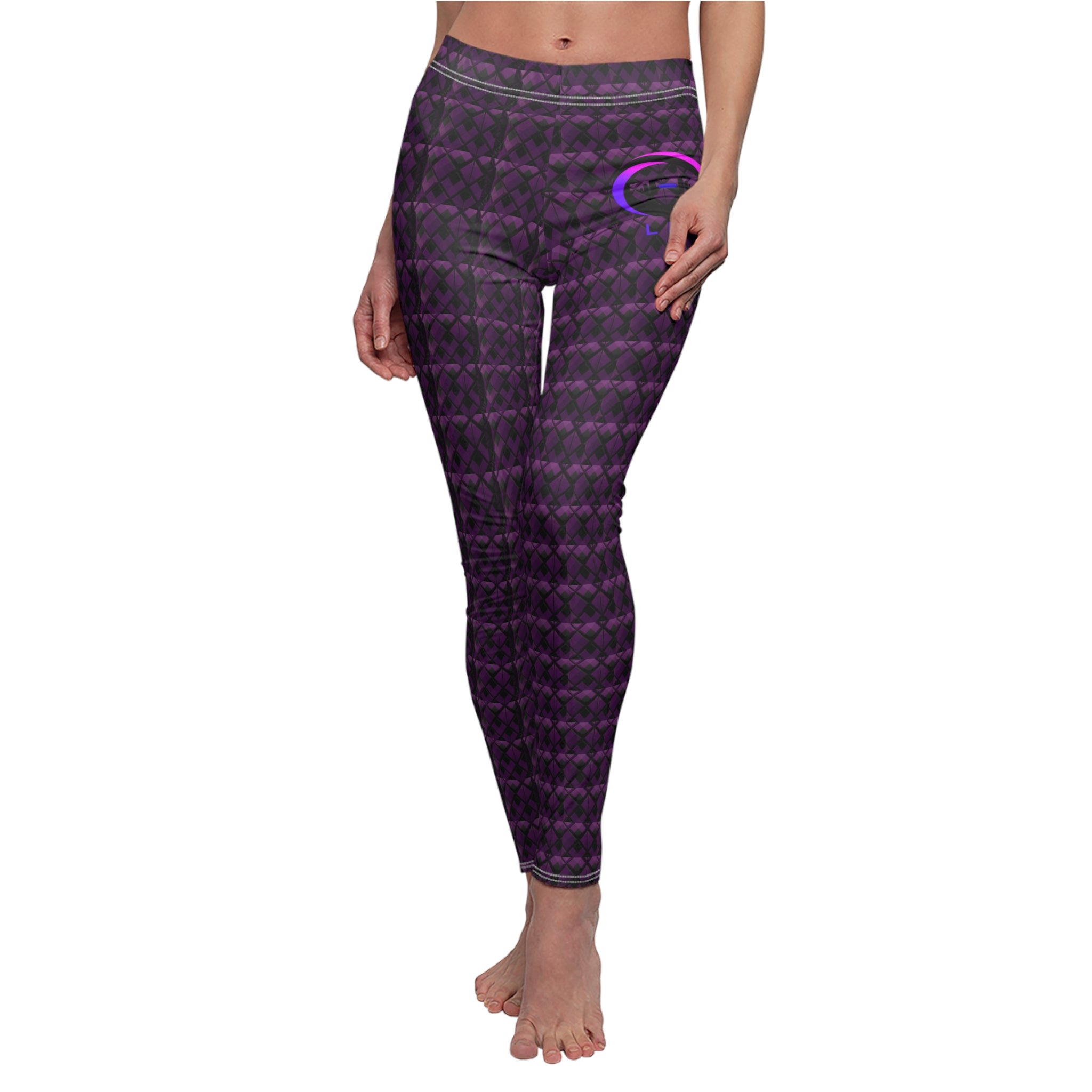 “Limitless” Diamond Women's Leggings (Purple)