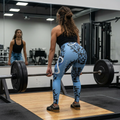 “Limitless” High Waisted Leggings (Light Blue Tie Dye)