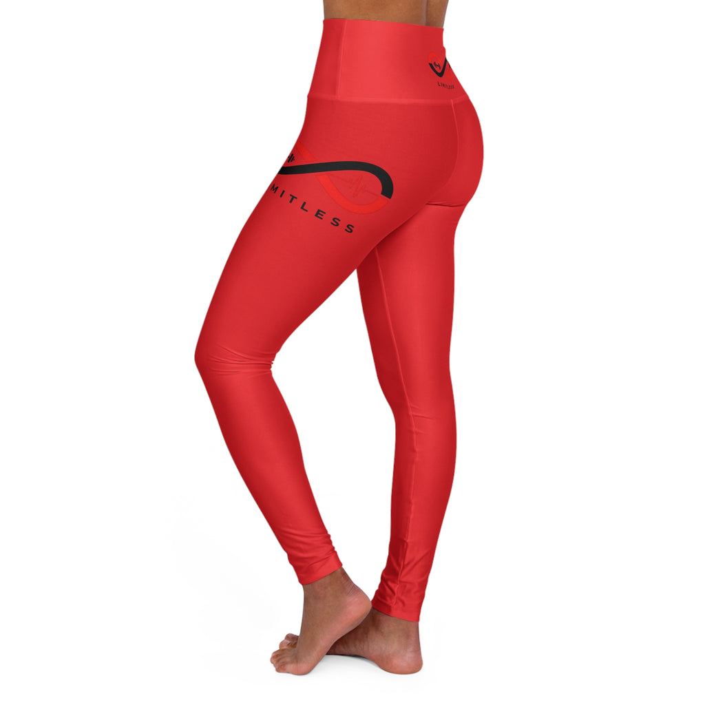 “Limitless” High-Waisted Leggings (Red)