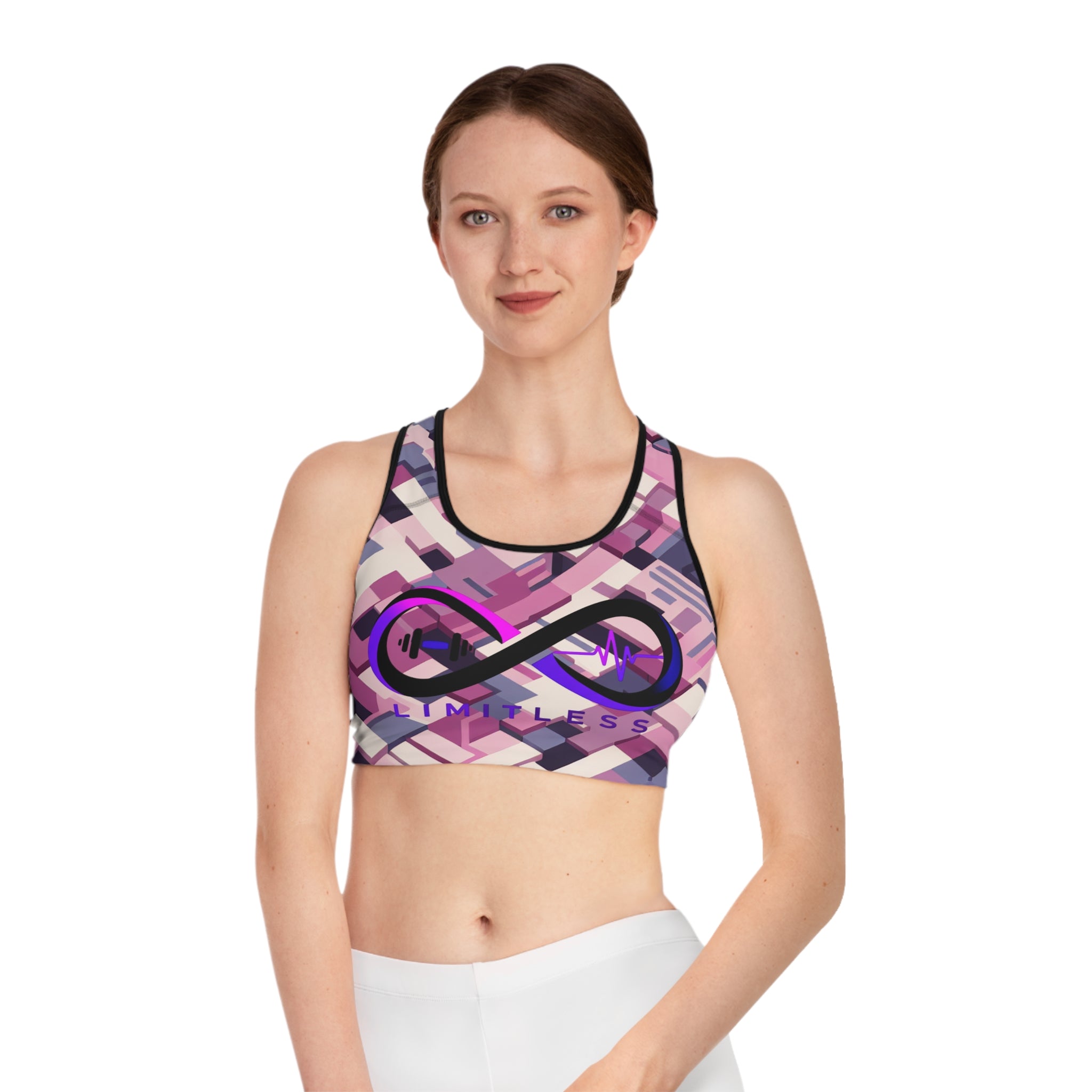 “Limitless” Digital Sports Bra (Pink)