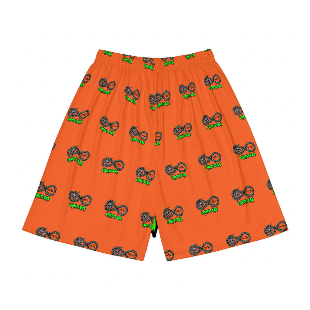 “Limitless” Halloween Basketball Shorts (Orange)