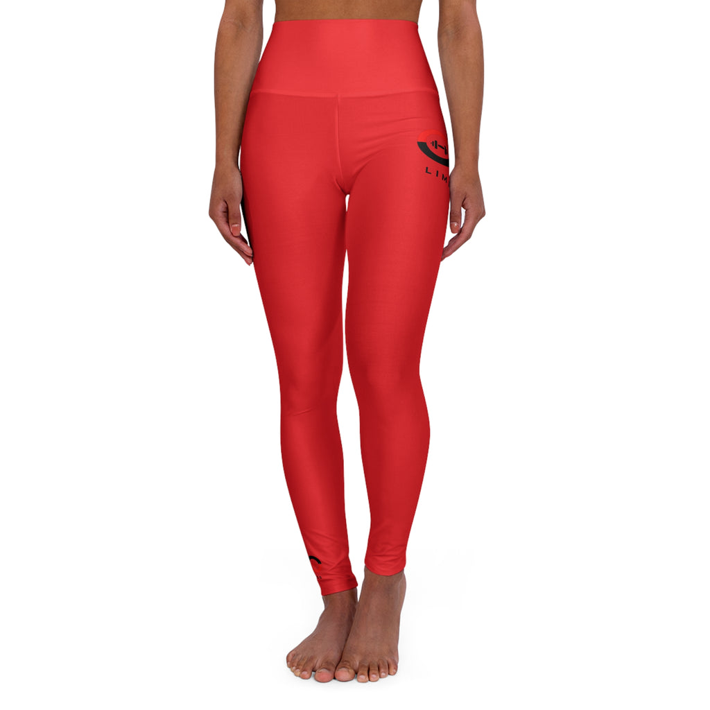 “Limitless” High-Waisted Leggings (Red)