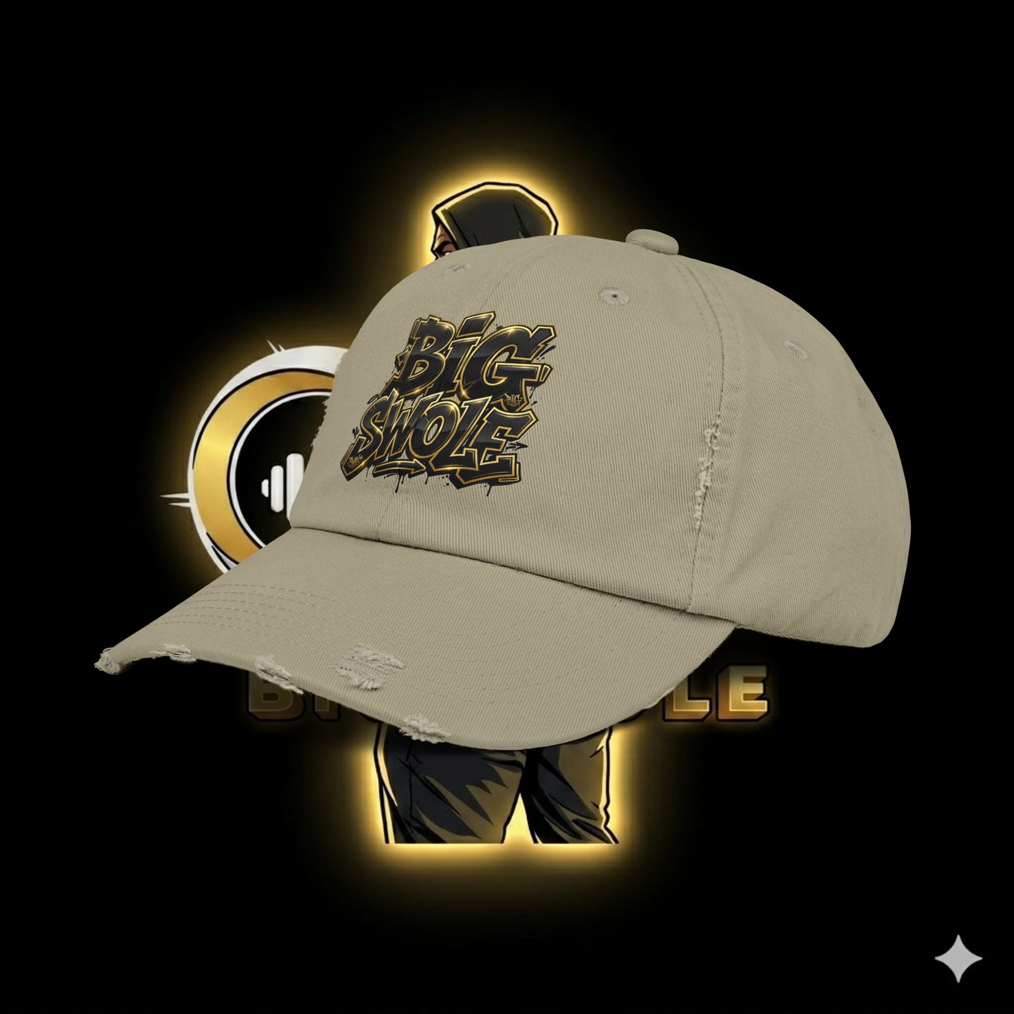 “Big Swole” Unisex Distressed Cap