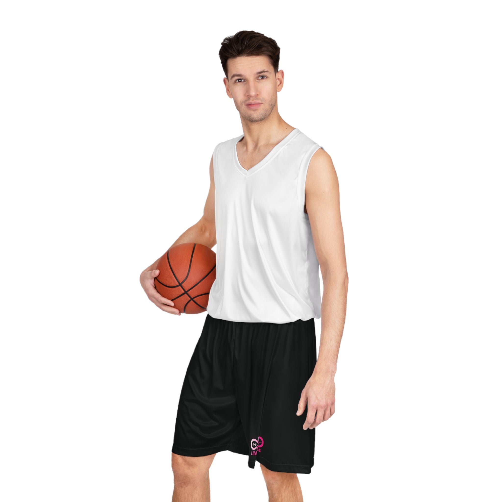 “Limitless” “Breast Cancer Awareness” Basketball Shorts (Black)