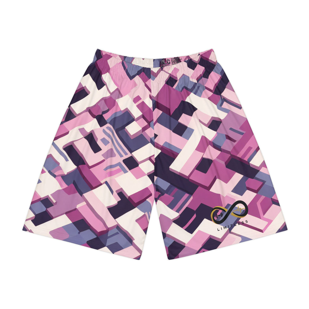 “Limitless” Digital Basketball Shorts (Pink)