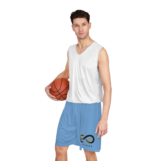 “Limitless” Basketball Shorts (AOP): Light Blue