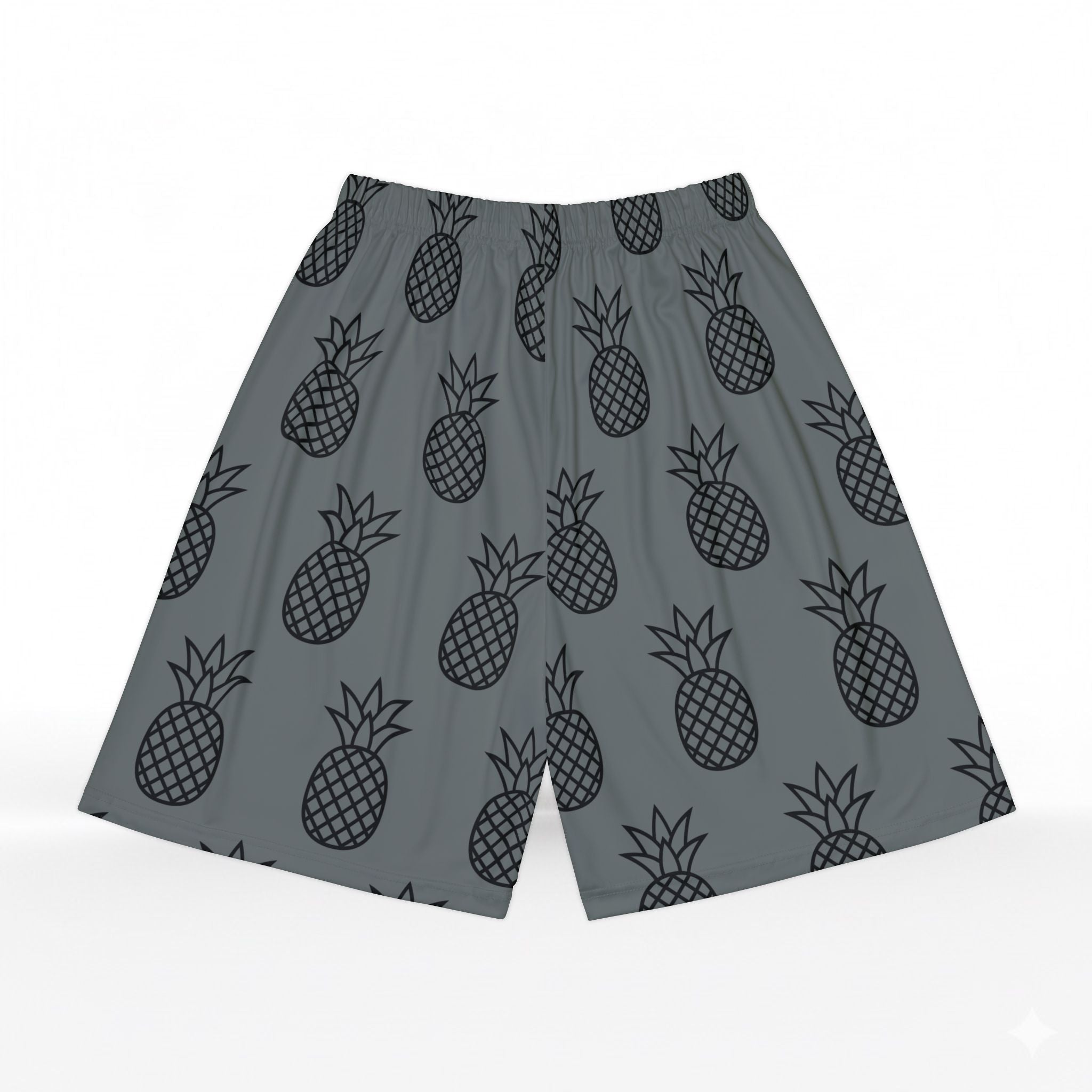 “Limitless” Pineapple Basketball Shorts (Grey)