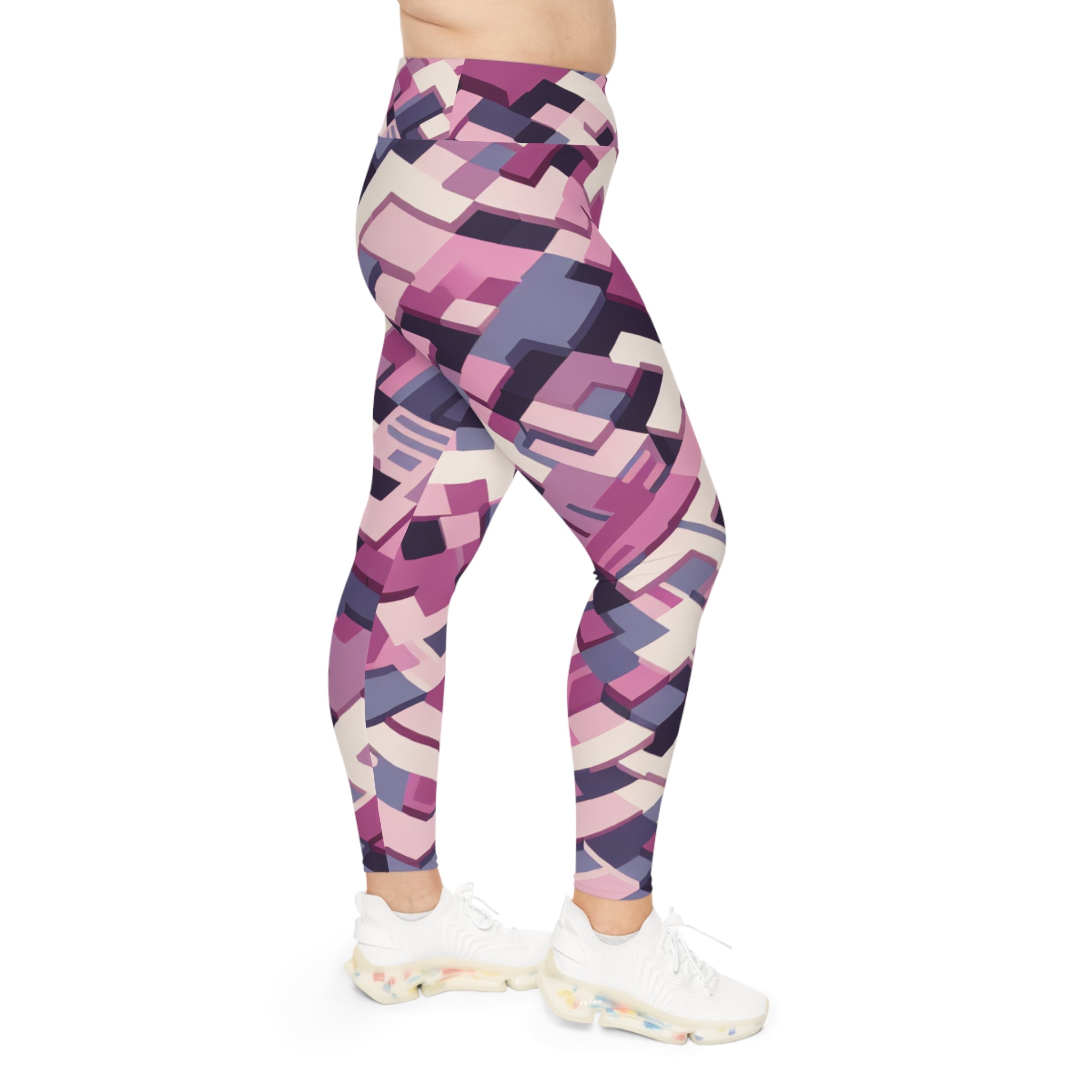 “Limitless” Digital More to Love Leggings (Pink)