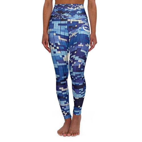 “Limitless” Camo High-Waisted Leggings (Blue)