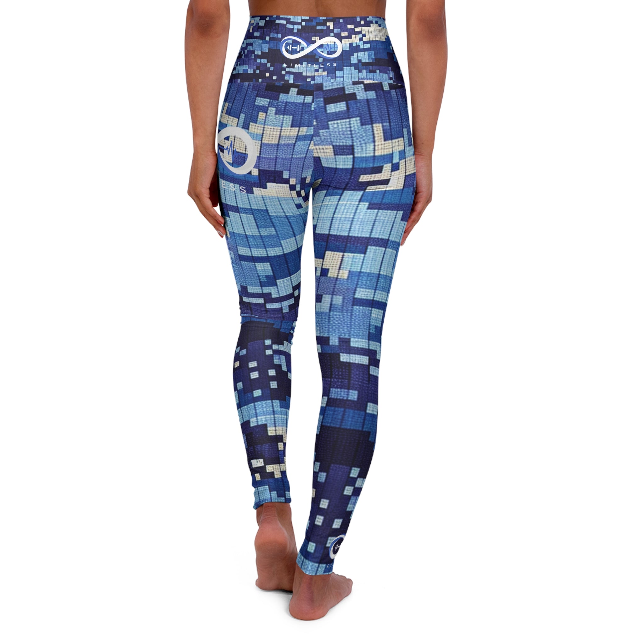 “Limitless” Camo High-Waisted Leggings (Blue)