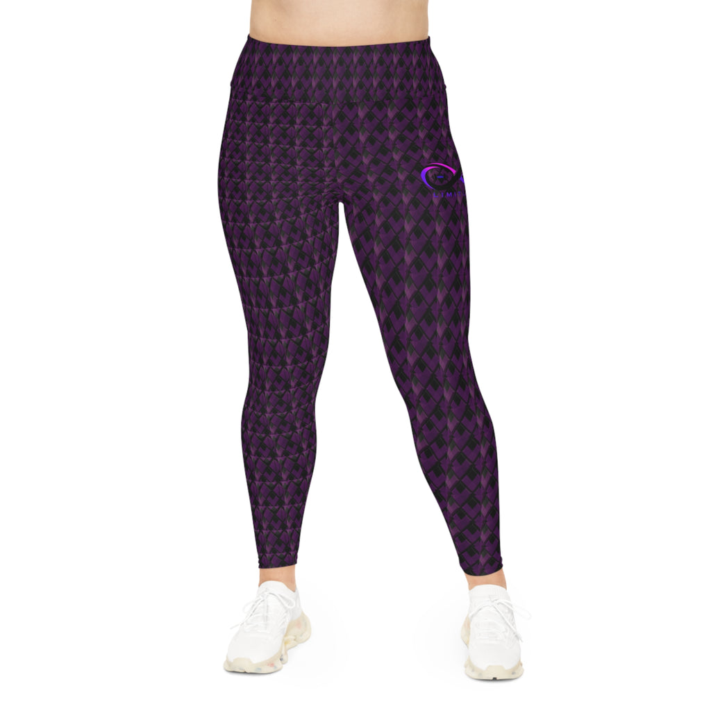 “Limitless” Diamond More to Love Leggings (Purple)
