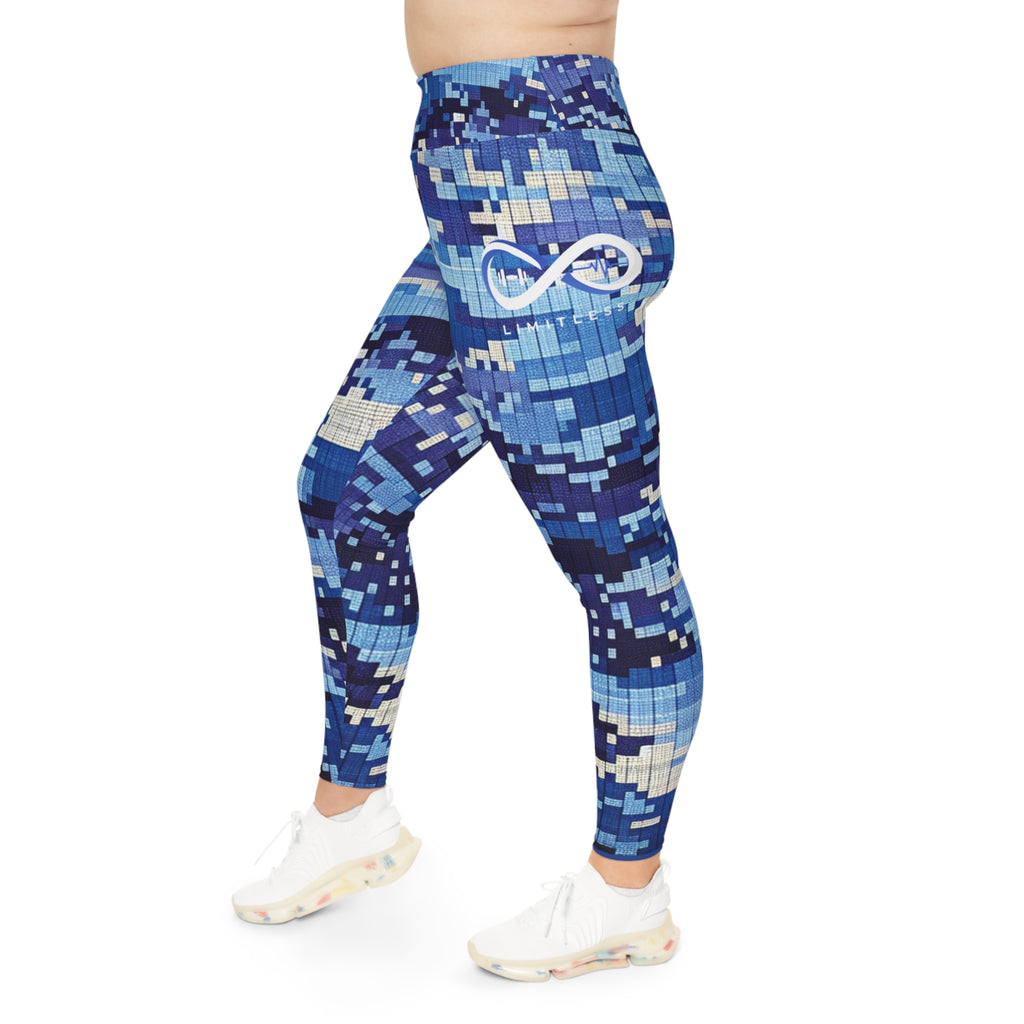 “Limitless” Camo More to Love Leggings (Blue)