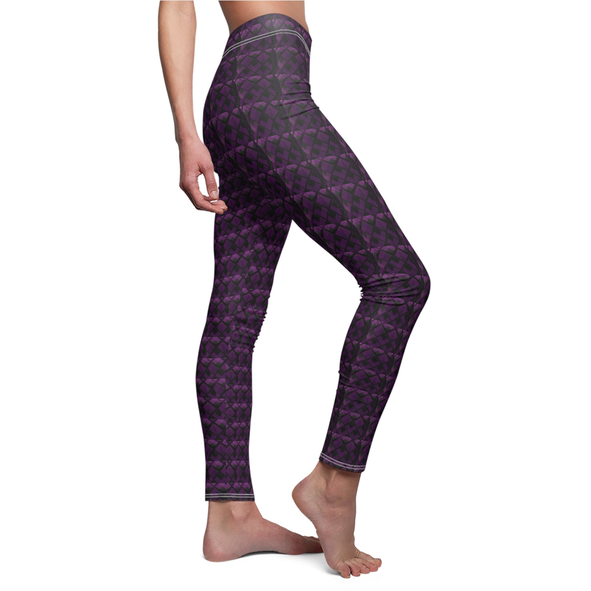 “Limitless” Diamond Women's Leggings (Purple)