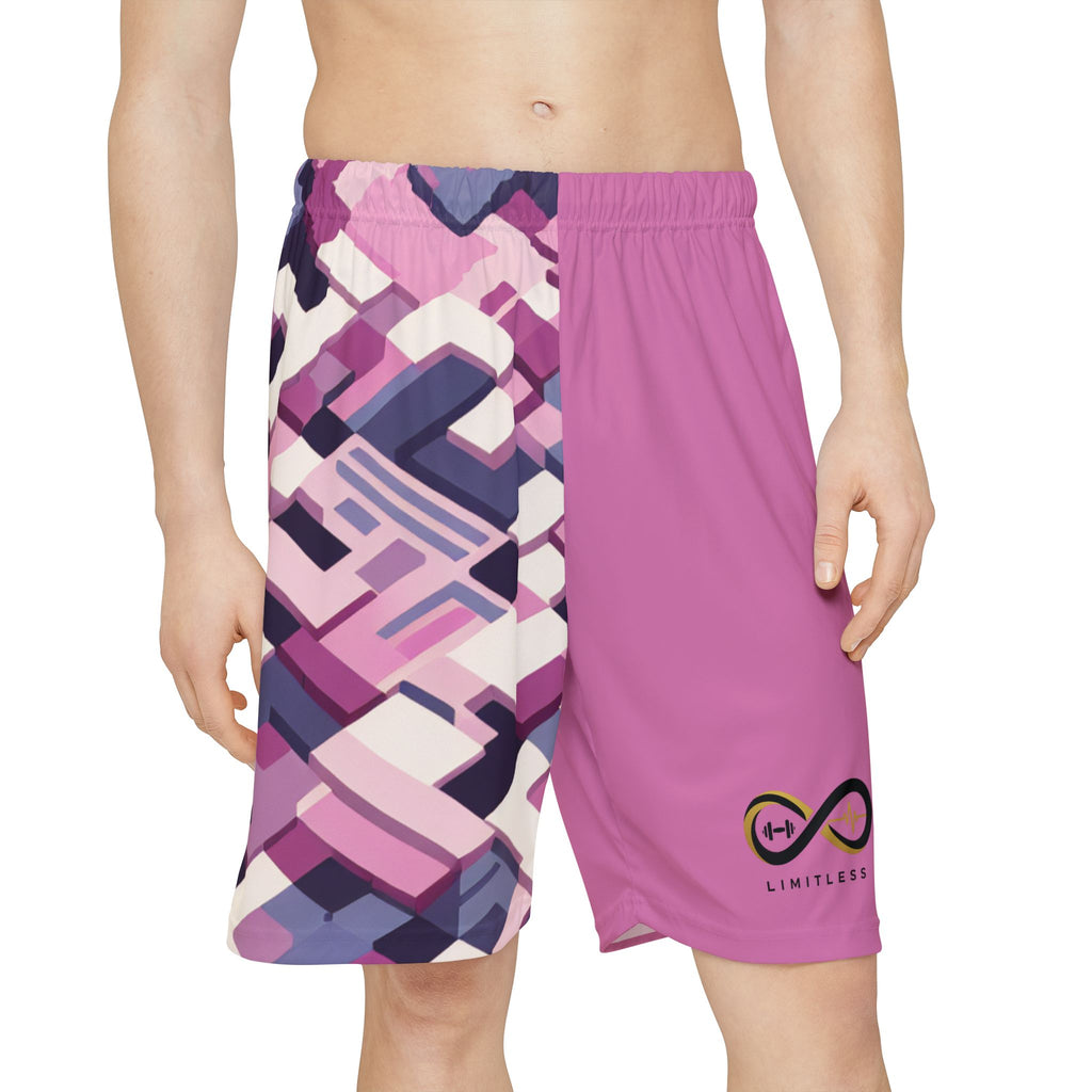 “Limitless” 50/50 Basketball Shorts (Pink)