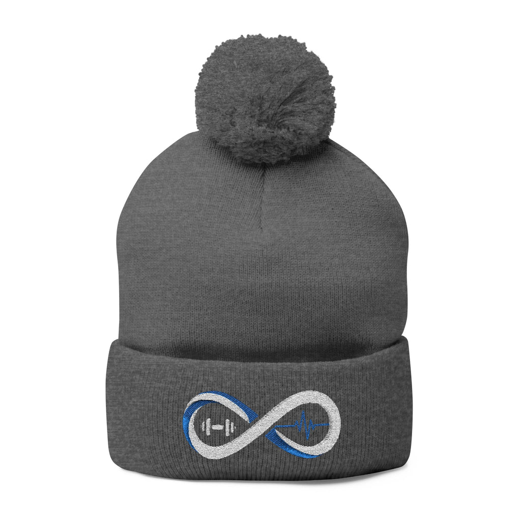 “Limitless” Pom-Pom Knit Cap (Embroidery)