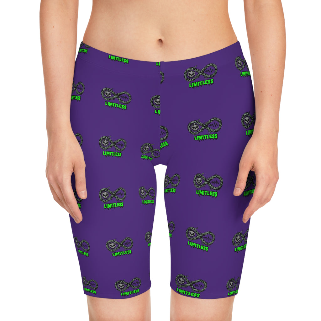 “Limitless” Halloween Women's Bike Shorts (Purple)
