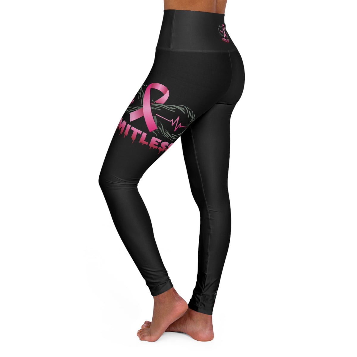 “Limitless” Breast Cancerween High-Waisted Leggings